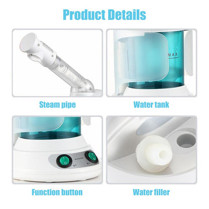 2 In 1 Steam Sauna Facial Vaporizer Hair Steamer Humidifier