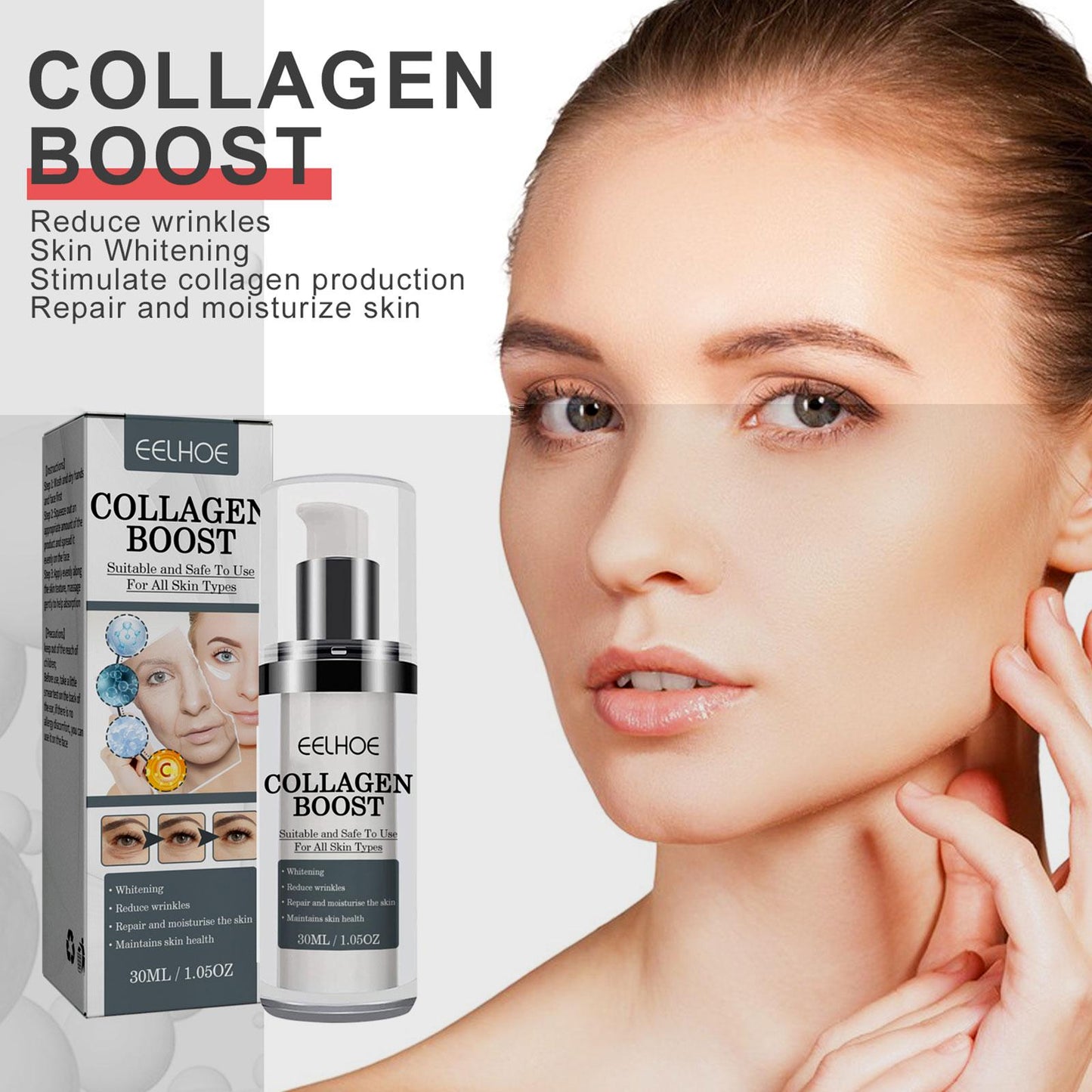 30ml Collagen Boost Serum Anti-Aging Dark Spot Corrector Wrinkle Cream Women Face Skin Care